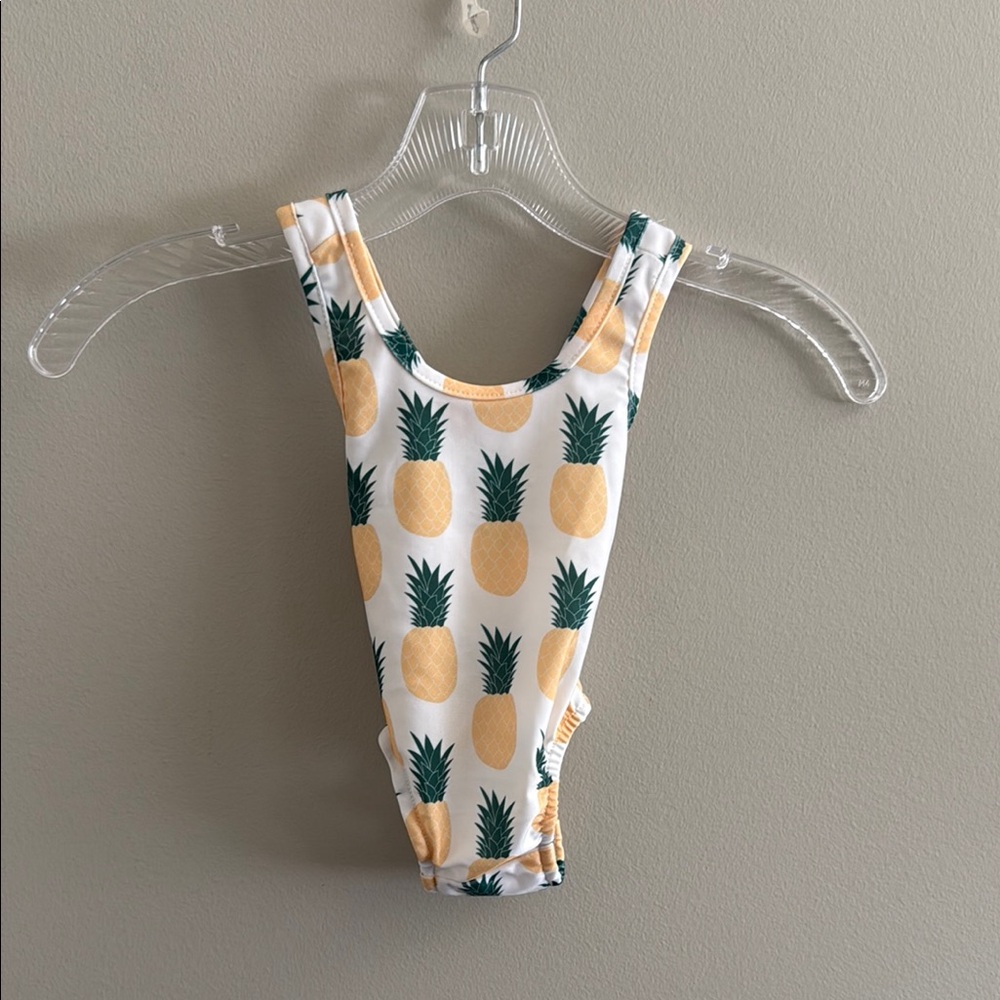 Pineapple Print Kids One Piece Swimsuit